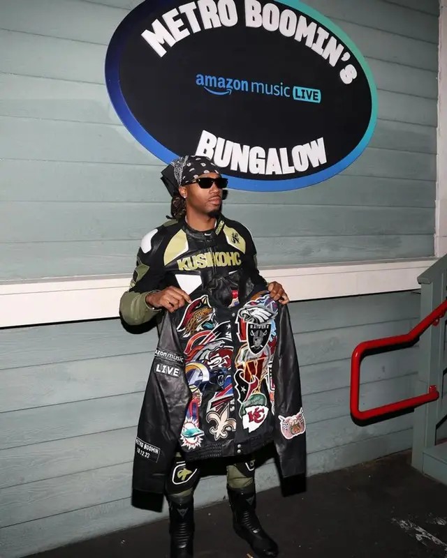 Metro Boomin outfit in Jeff Hamilton and Kusikohc, 2023