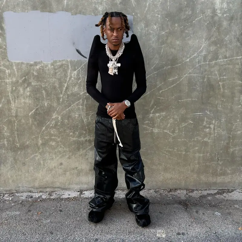 Rich The Kid outfit in Rick Owens and Audemars Piguet, 2023