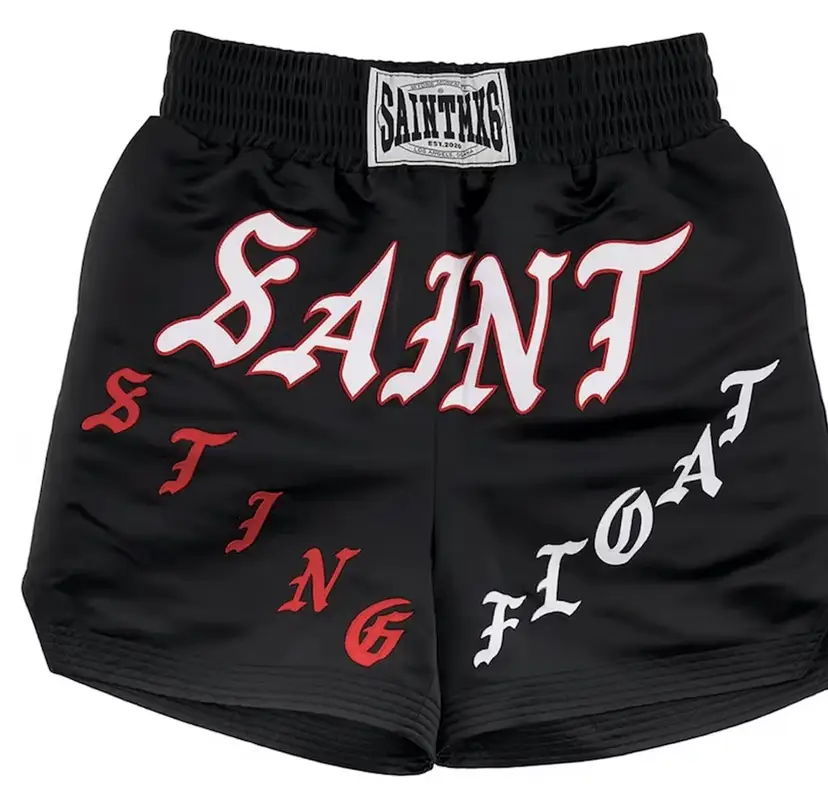 Saint Michael Boxing Shorts Black $590