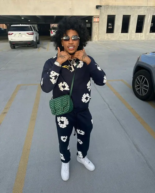 Jay Cinco outfit in Denim Tears, Nike, and Goyard, 2023