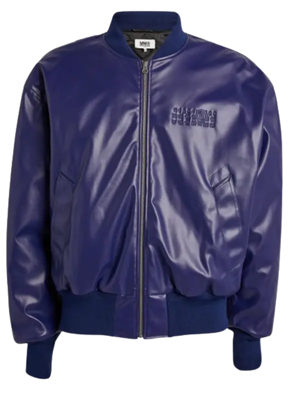 Maison Margiela Faux Leather Bomber Jacket $1100