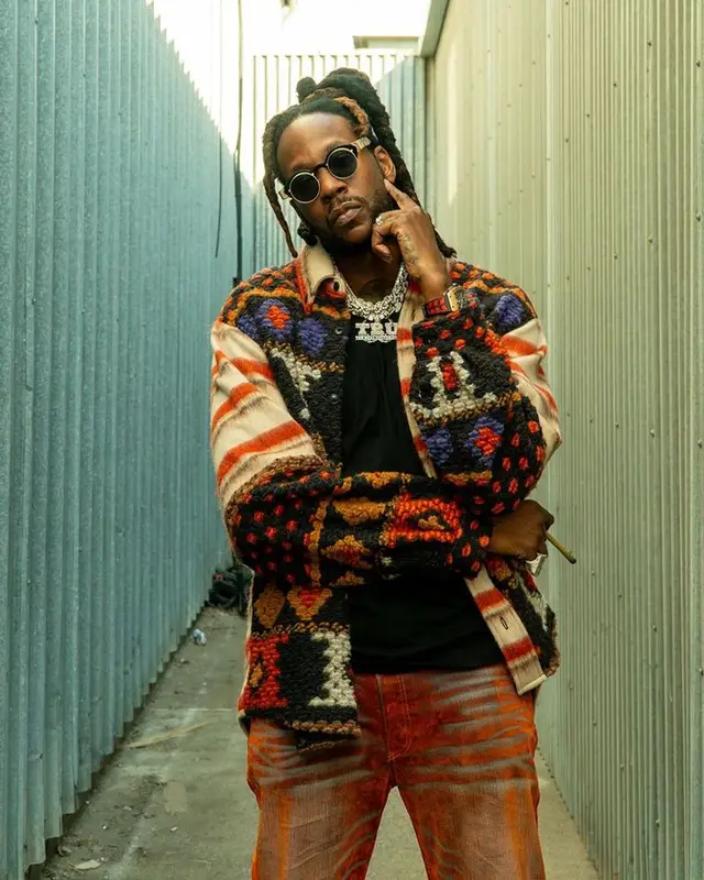 2 Chainz outfit in Cout De La Liberte, Balenciaga, and Matsuda, 2023
