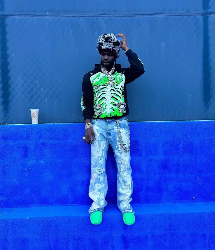 Chief Keef outfit in Gnarcotic, 2023