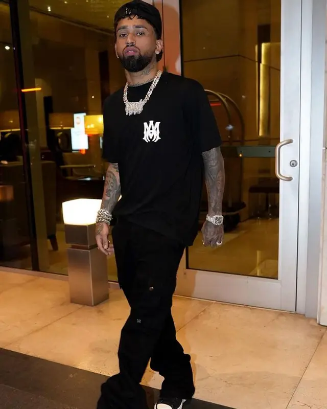 Bryant Mayers outfit in Amiri and Maison Mihara Yasuhiro, 2023