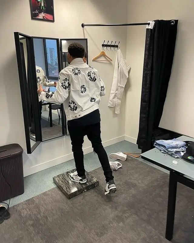 RK outfit in Denim Tears, Amiri, and B.B. Simon, 2023