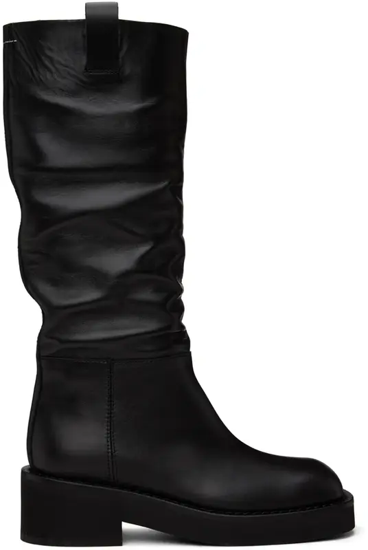 Maison Margiela Black Knee-High Boots $870