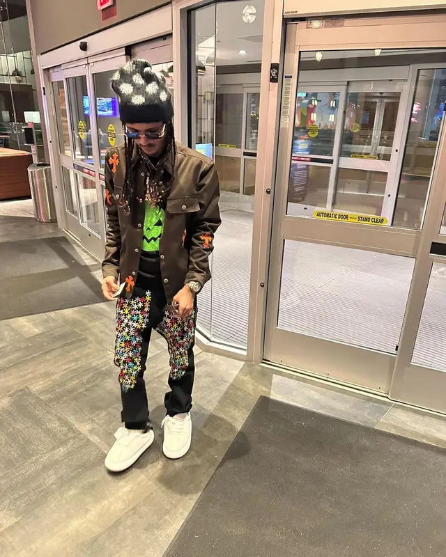 BabyTron outfit in Chrome Hearts, Pale, and Marni, 2023