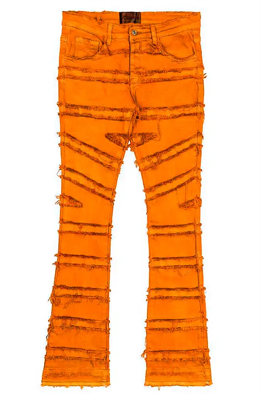 Valabasas Orange Stacked Zodiac Jeans $127