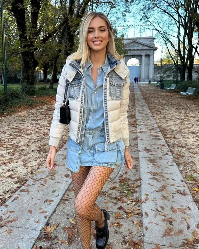 Chiara Ferragni outfit in Moorer, Miu Miu, and Prada, 2023