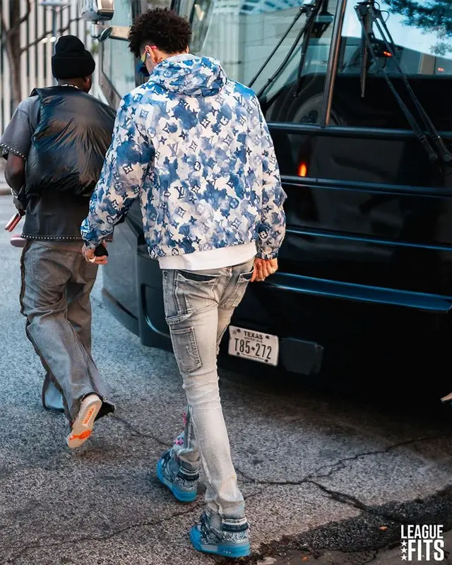 LaMelo Ball outfit in Louis Vuitton, 2023