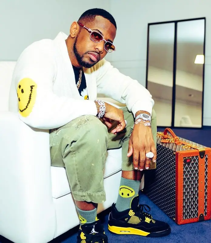 Fabolous outfit in Kapital and Jordan, 2023