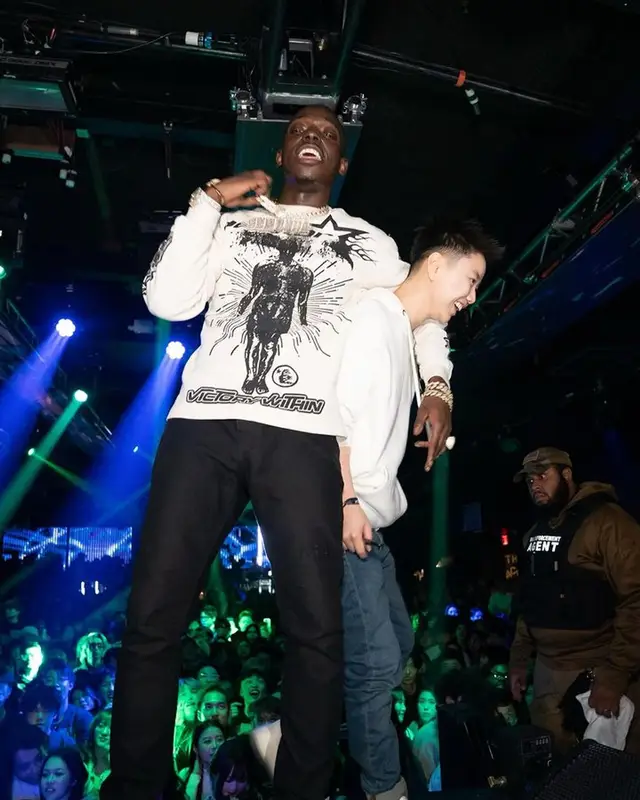 Bobby Shmurda outfit in Hellstar, Rta, and Nike, 2023