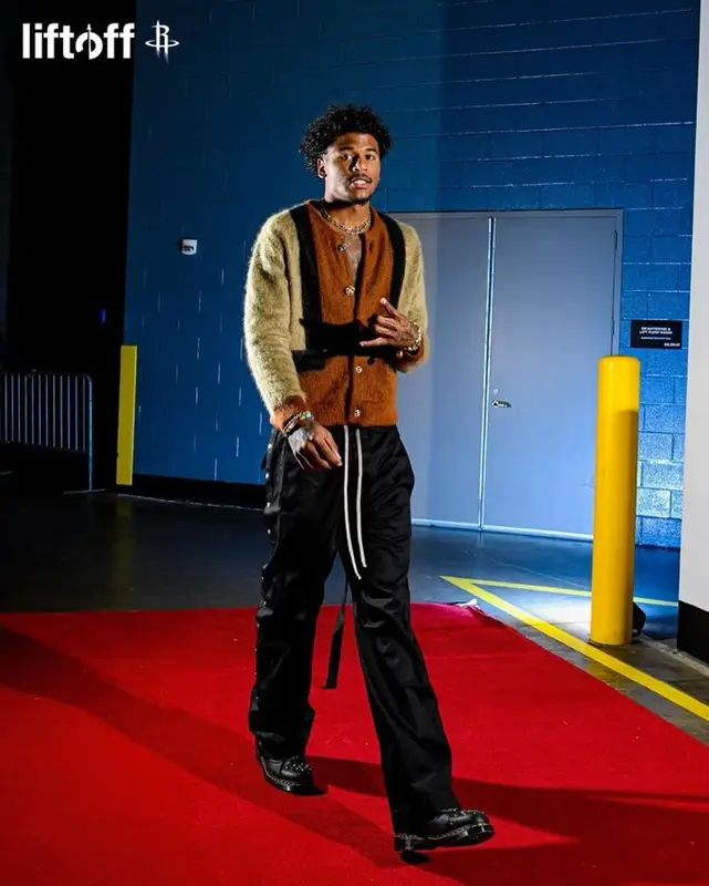 Jalen Green outfit in Celine, Rick Owens, and Dr. Martens, 2023