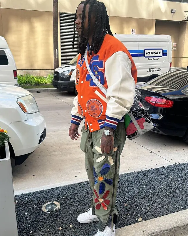 Babyface Ray outfit in Supreme, Greg Lauren, and Louis Vuitton, 2023