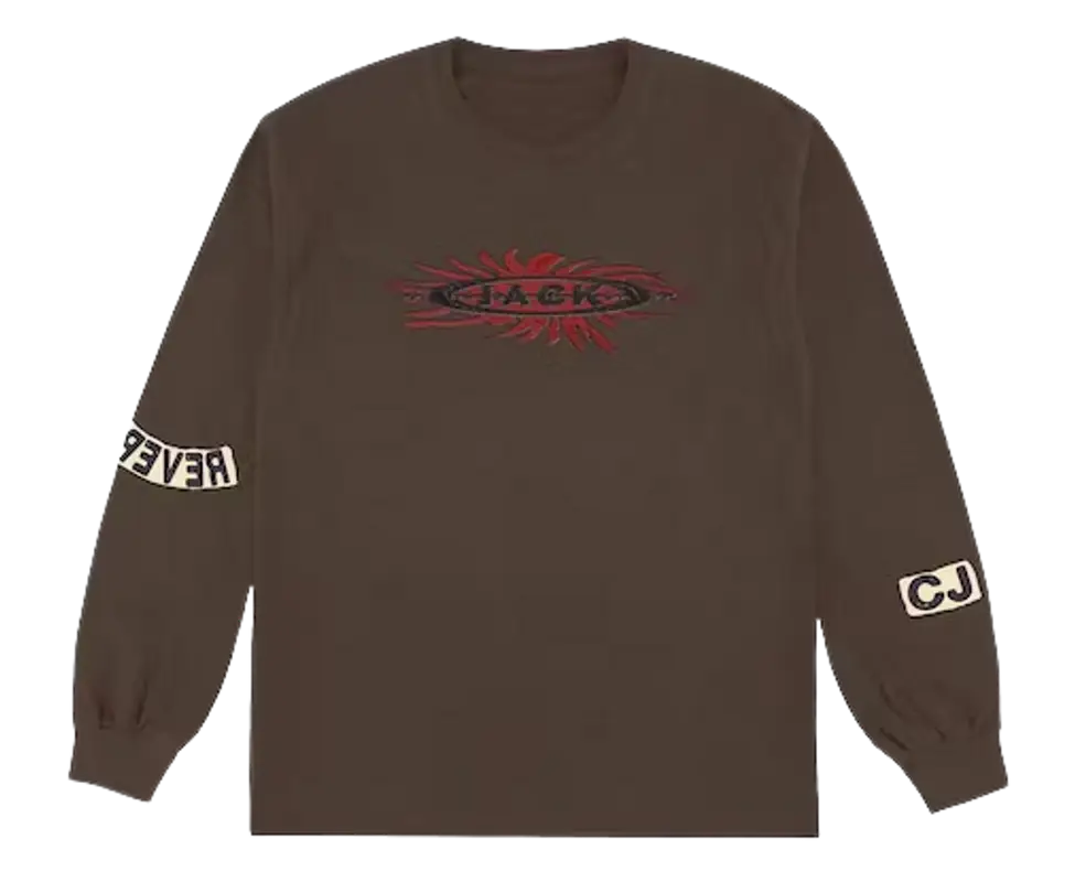 Cactus Jack Reverse Brown Long Sleeve T-Shirt $100