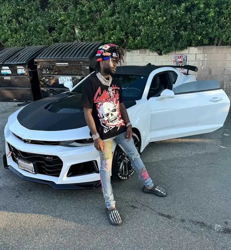 Chief Keef outfit in Gnarcotic and Amiri, 2023