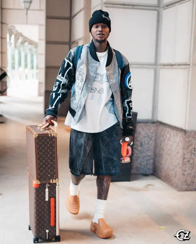 Terry Rozier outfit in Louis Vuitton and Saint Michael, 2023