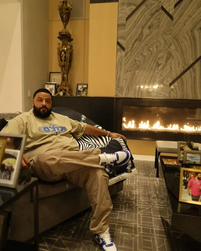 DJ Khaled outfit in Nike, Louis Vuitton, and Off-White, 2023