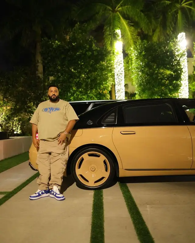 DJ Khaled outfit in Nike, Louis Vuitton, and Off-White, 2023