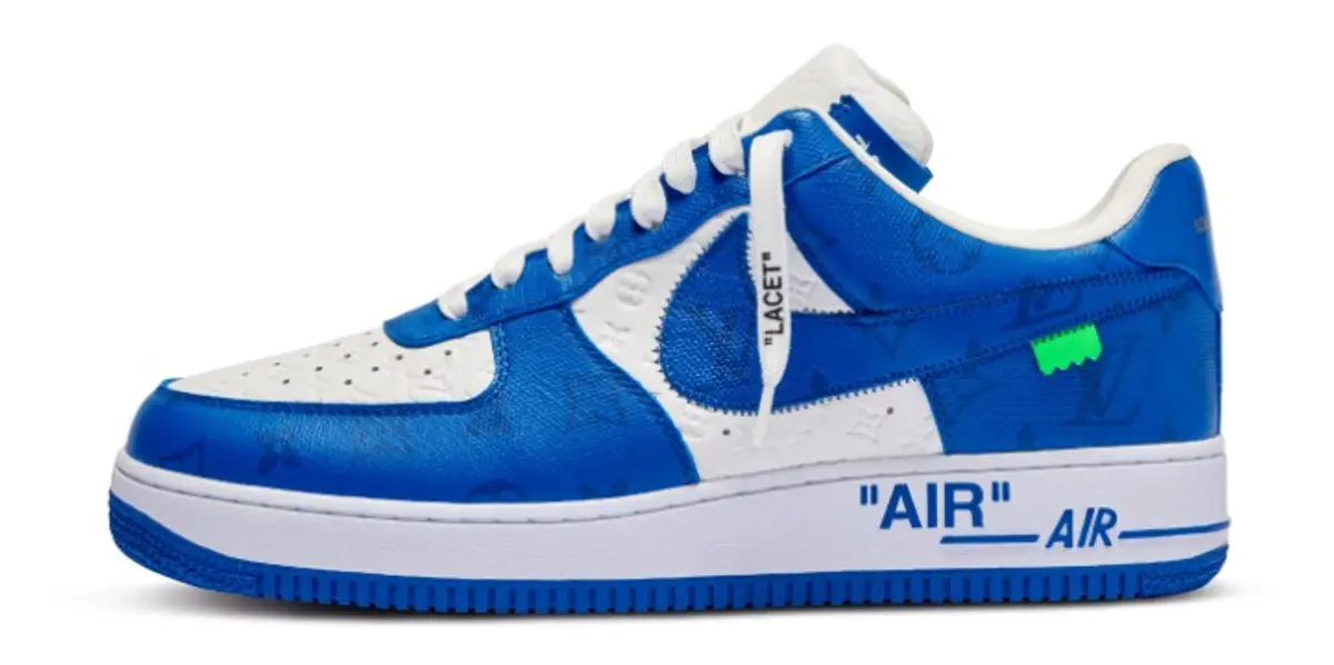 Louis Vuitton Blue Air Force 1 Sneakers $10000