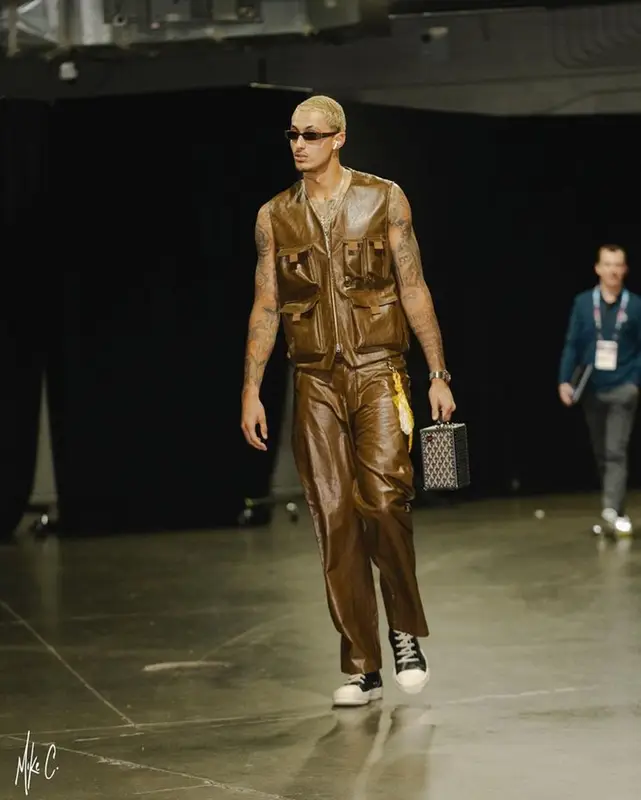 Kyle Kuzma outfit in Song for the Mute and Rick Owens, 2023
