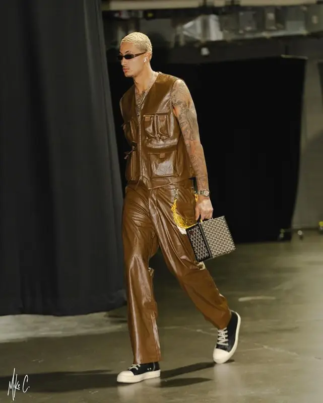 Kyle Kuzma outfit in Song for the Mute and Rick Owens, 2023