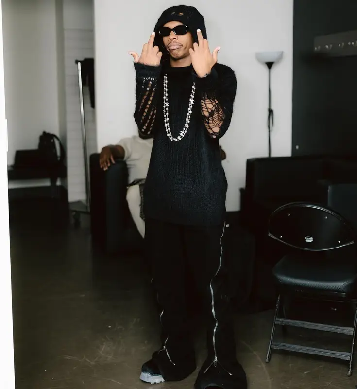 Lil Baby outfit in Rick Owens, 2023