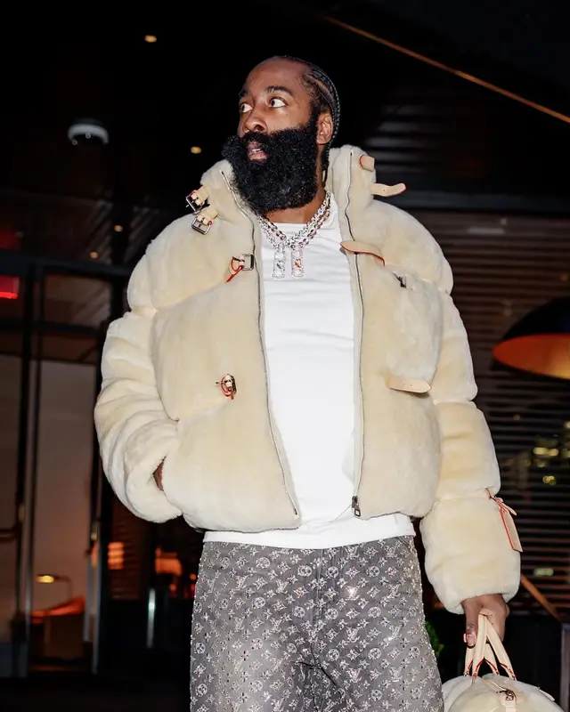 James Harden outfit in Louis Vuitton, 2023