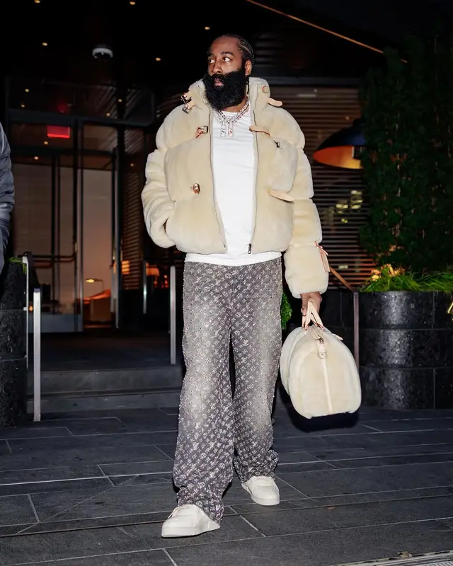 James Harden outfit in Louis Vuitton, 2023
