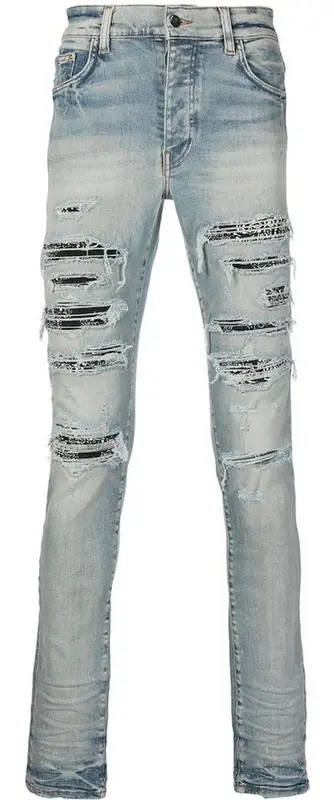 Amiri Distressed Bandana Slim-fit Jeans $1190