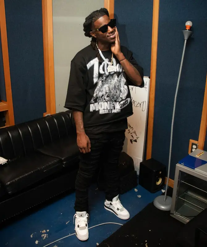 OMB Peezy outfit in Valabasas, Jordan, and Louis Vuitton, 2023