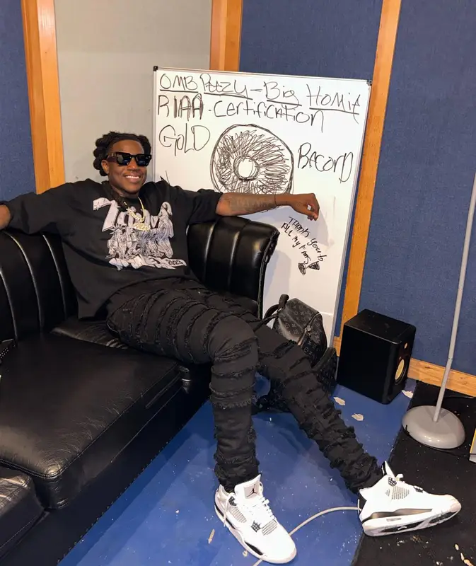 OMB Peezy outfit in Valabasas, Jordan, and Louis Vuitton, 2023