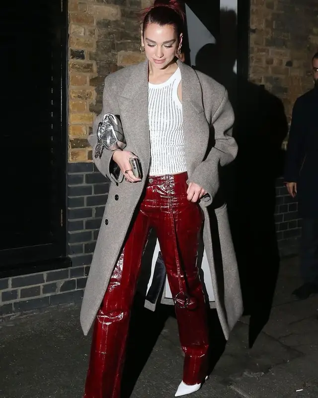 Dua Lipa outfit in GCDS, The Attico, and Gucci, 2023