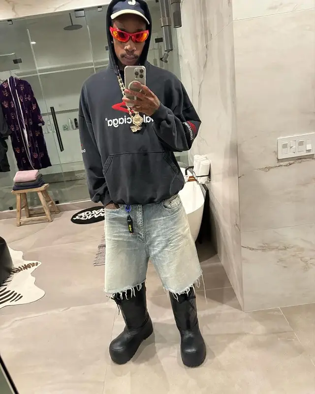 Wiz Khalifa outfit in Balenciaga and Celine, 2023