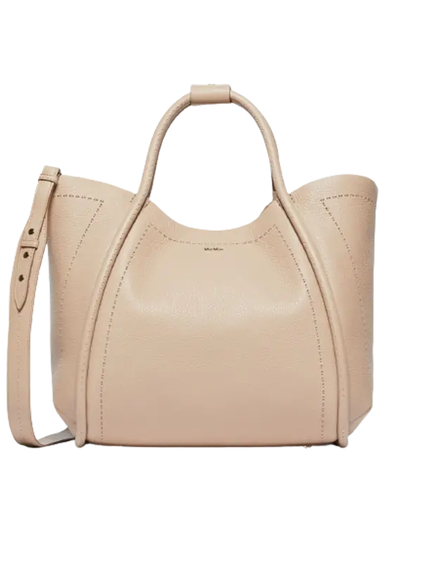 Max Mara Beige Deerskin Marine Bag $1675