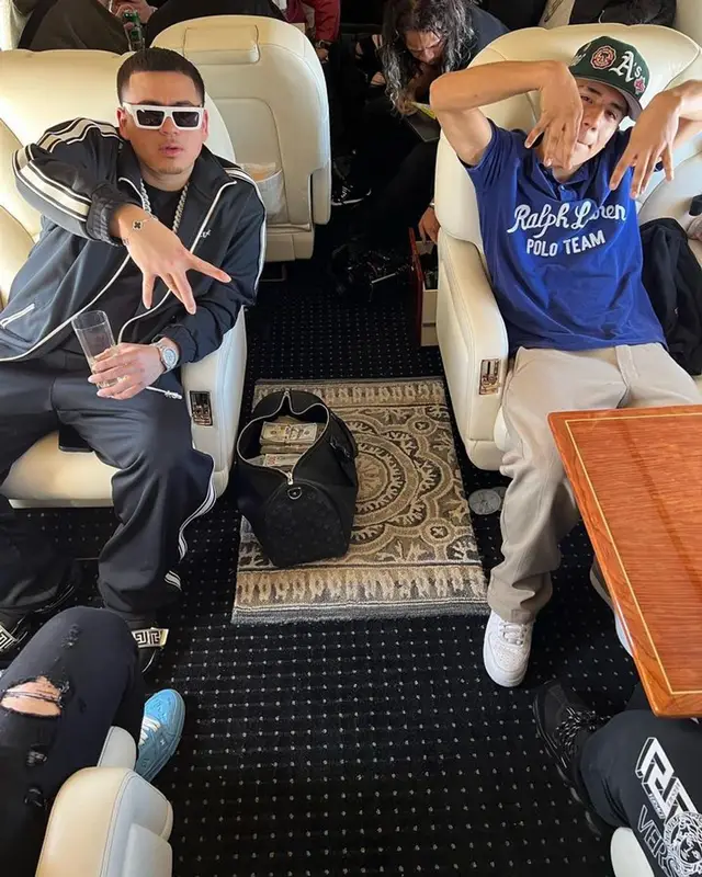 Jesus Ortiz Paz outfit in Balmain and Celine, 2023