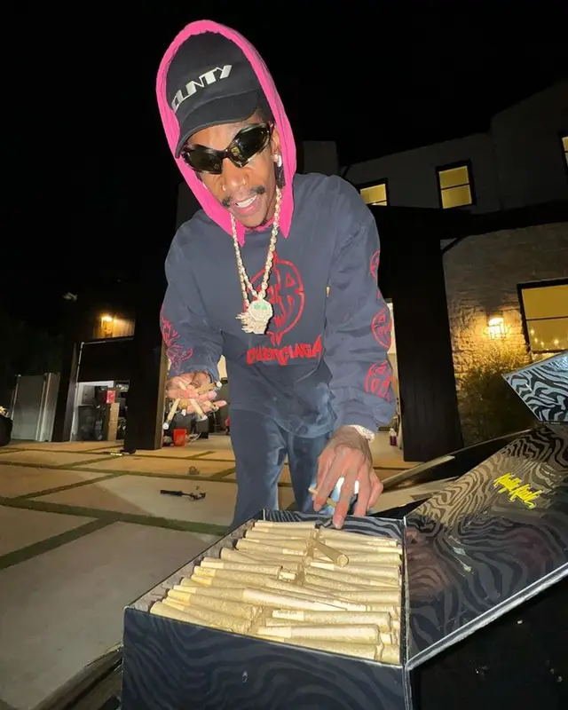 Wiz Khalifa outfit in Celine, Balenciaga, and Rick Owens, 2023