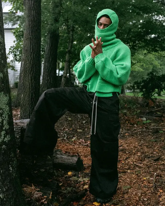 JuJu outfit in Bed j.w. Ford, Rick Owens, and Prada, 2023