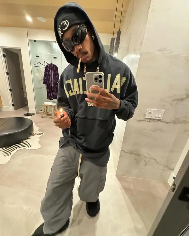 Wiz Khalifa outfit in Balenciaga and Chrome Hearts, 2023