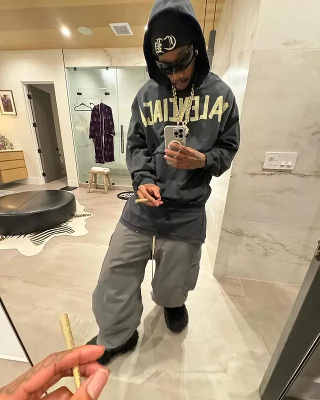 Wiz Khalifa outfit in Balenciaga and Chrome Hearts, 2023