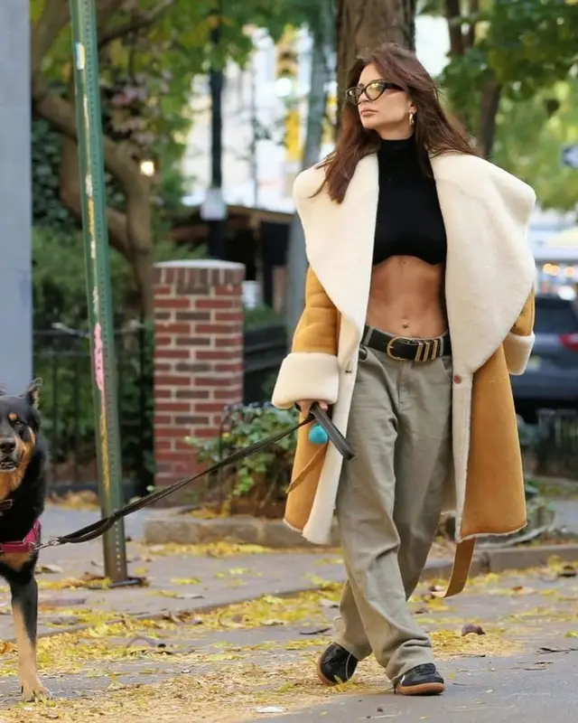 Emily Ratajkowski outfit in Puma, Khaite, and Lexxola, 2023