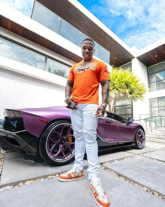 BandMan Kevo outfit in Louis Vuitton and Amiri, 2023