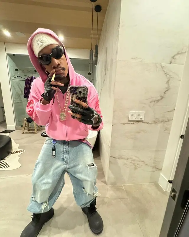 Wiz Khalifa outfit in Balenciaga and Chrome Hearts, 2023