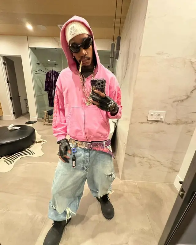 Wiz Khalifa outfit in Balenciaga and Chrome Hearts, 2023