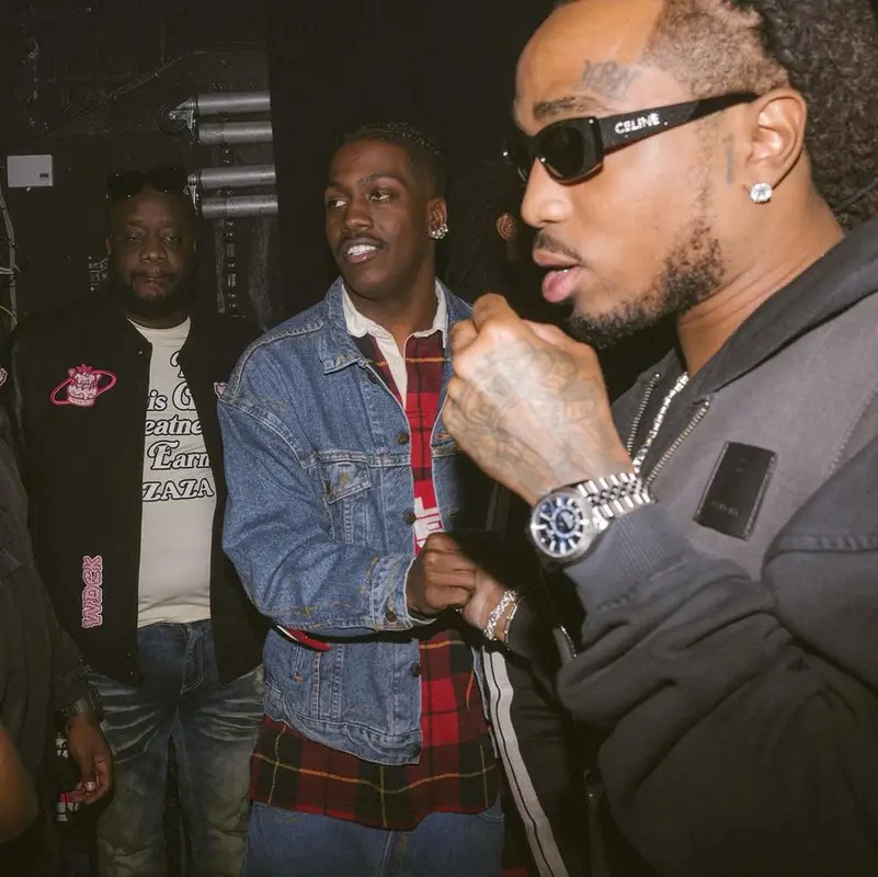 Quavo outfit in Givenchy, Goyard, and Celine, 2023