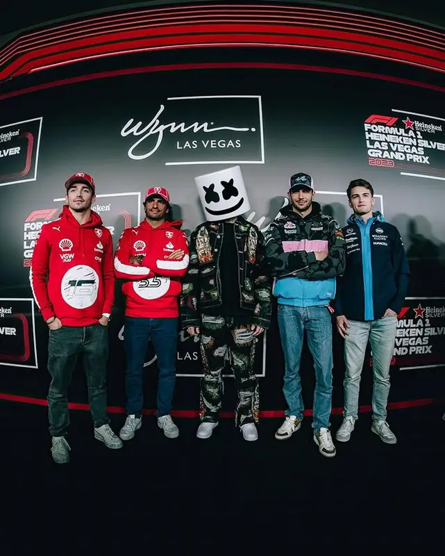 Marshmello outfit in Who Decides War, Nike, and Marshmello Merch, 2023