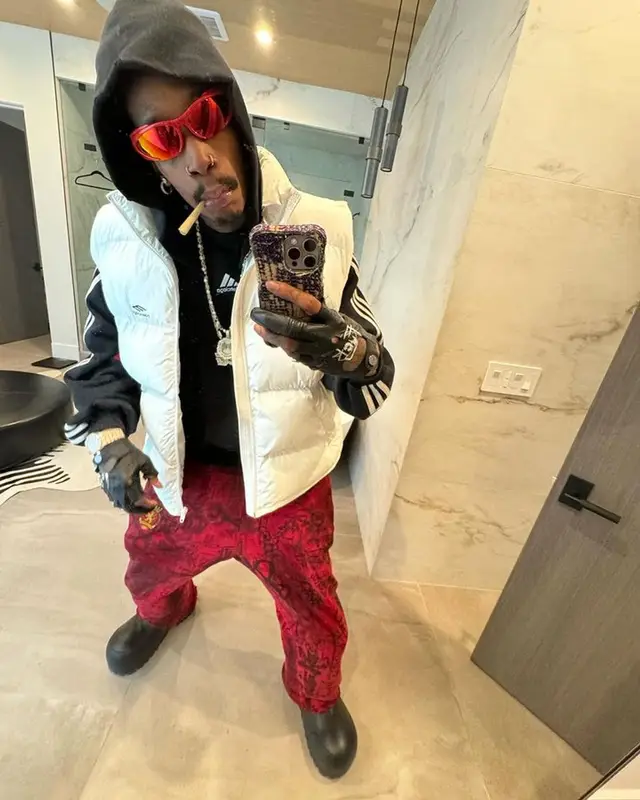 Wiz Khalifa outfit in Adidas and Balenciaga, 2023
