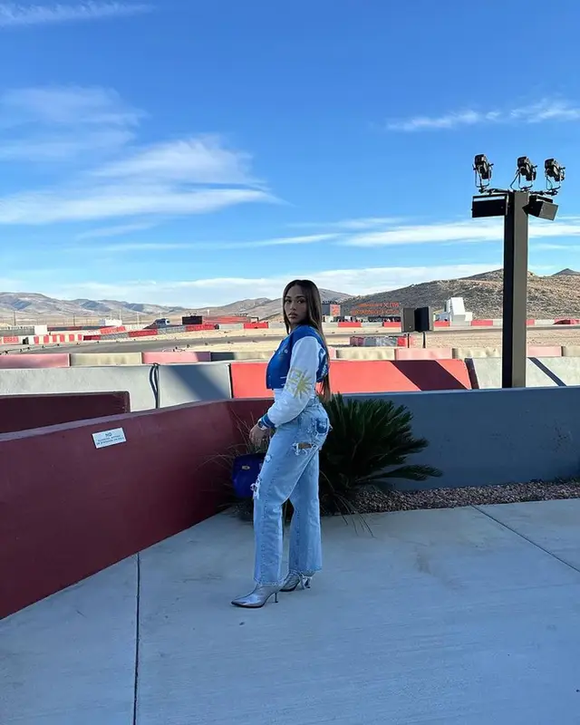 Jordyn Woods outfit in Givenchy, IWC Schaffhausen, and Hermes, 2023