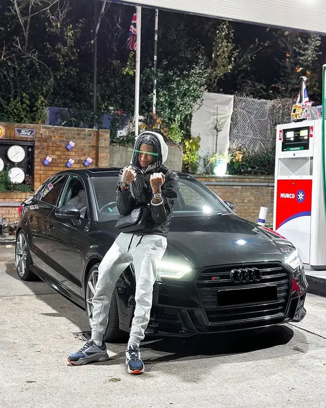 Digga D outfit in Amiri, Nike, and Dior, 2023