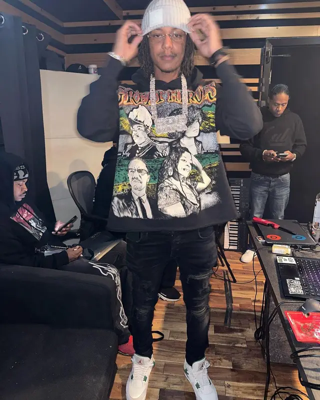 Skilla Baby outfit in Amiri, Jordan, and Cartier, 2023